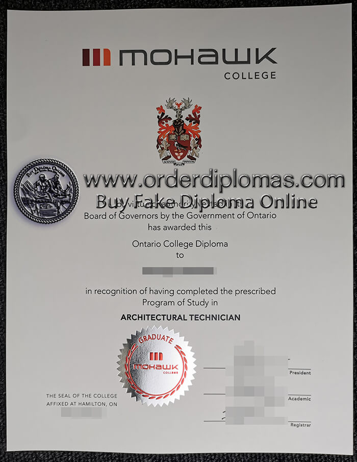 buy fake Mohawk College diploma