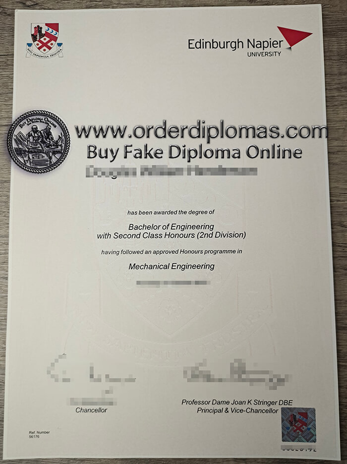 buy fake Edinburgh Napier University diploma