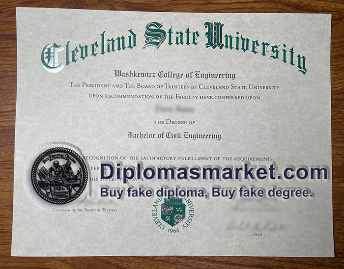 Buy Cleveland State University diploma, buy CSU fake degree online.