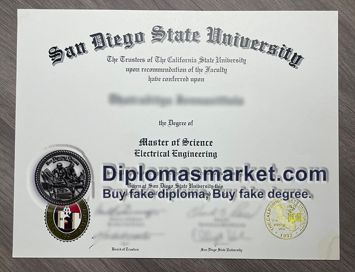 San Diego State University fake diploma sample
