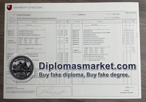 Where To Buy University Of Nicosia Transcript?