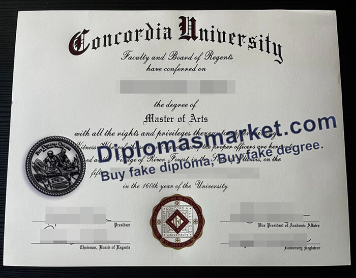 I want to order a Concordia University Chicago diploma