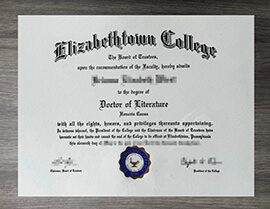 Would like to buy a Elizabethtown College degree certificate