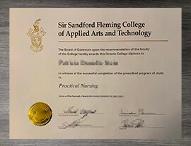 Make Fleming College of Applied Arts and Technology diploma.