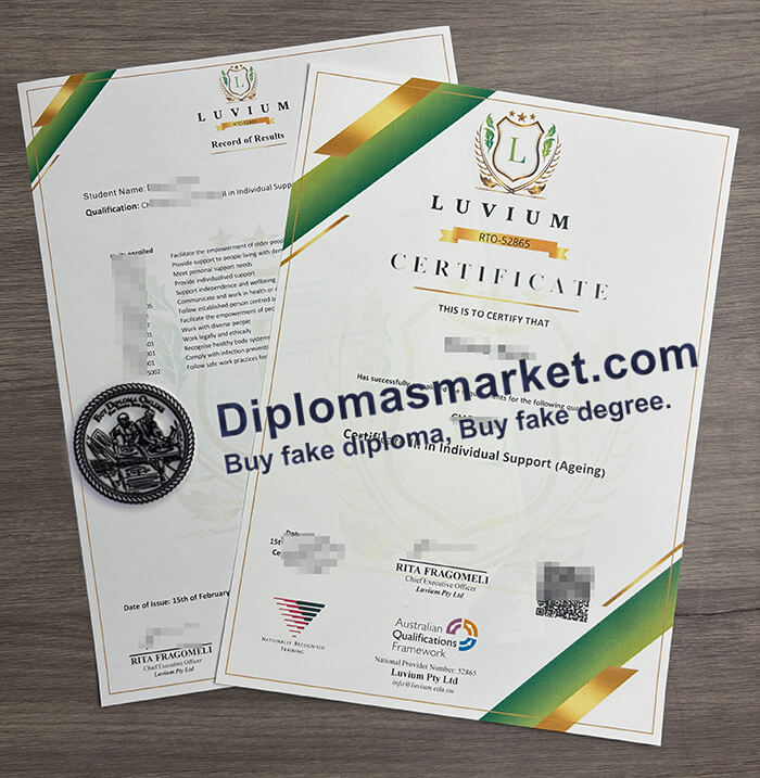 buy Luvium Pty Ltd certificate