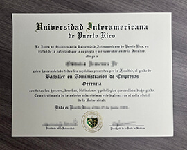 Order a Universidad Interamericana de Puerto Rico diploma.
