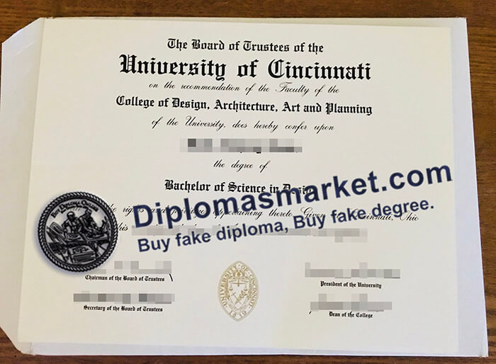 phony University of Cincinnati diploma
