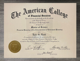 Ideas for getting a American College of Financial Services certificate