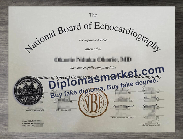 buy National Board of Echocardiography certificate