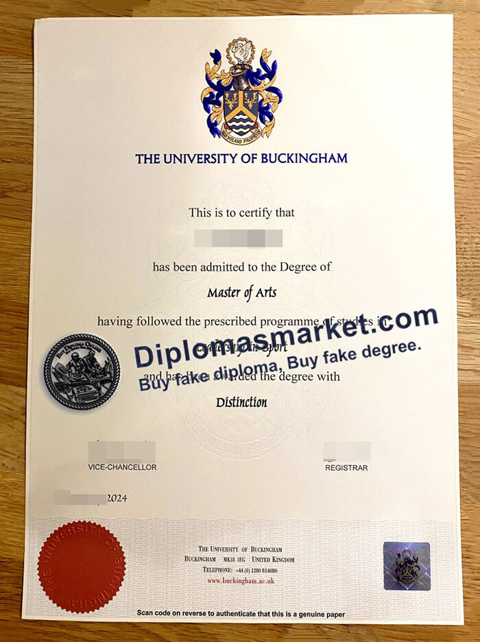 order a University of Buckingham degree