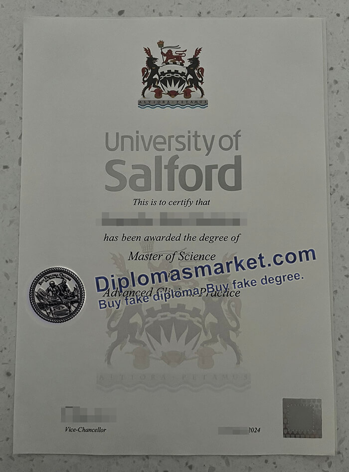 Latest version of University of Salford degree
