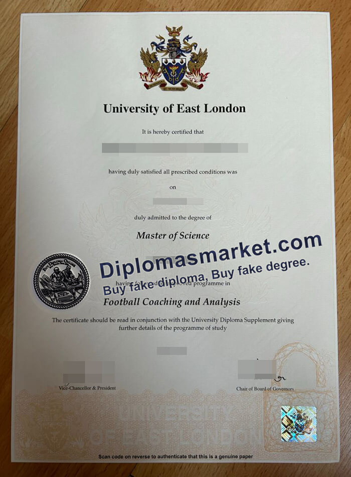 University of East London degree