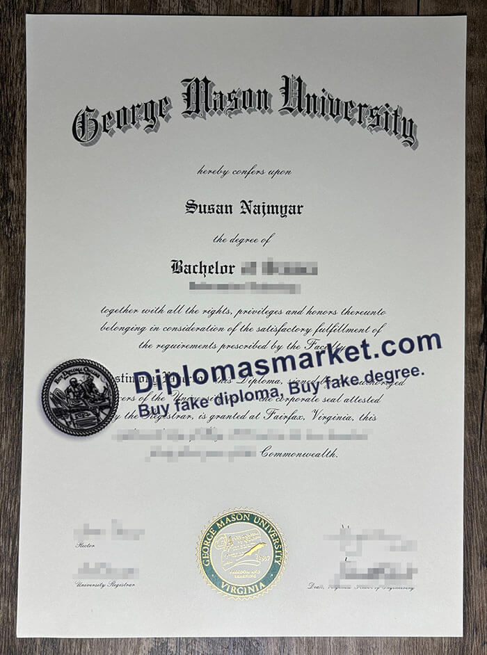 George Mason University diploma