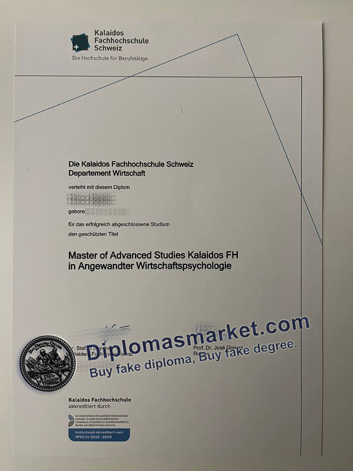 Buy High quality kalaidos Fachhochschule Schweiz degree.-石榴树下