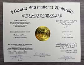 Ovder fake Lebanese International University degree.