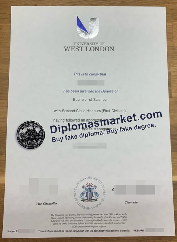 University of West London diploma