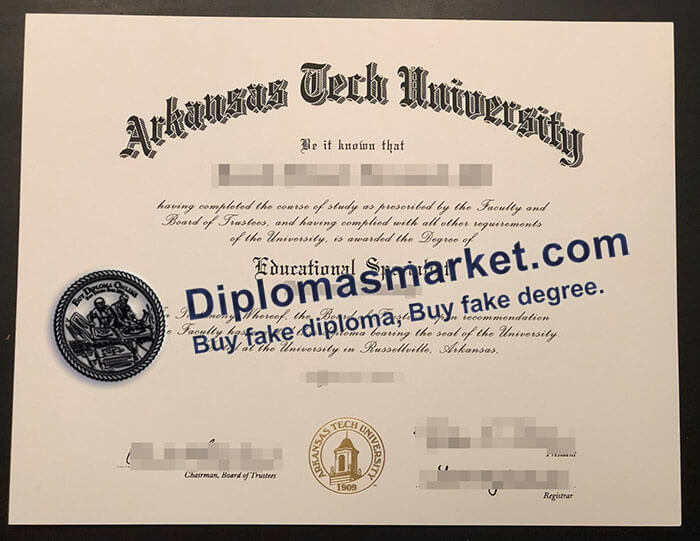 Arkansas Tech University diploma