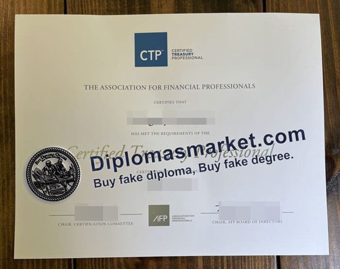 Certified Treasury Professional certificate