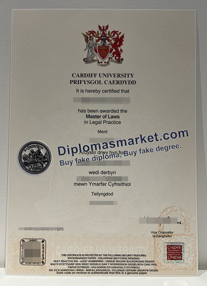 Cardiff University diploma