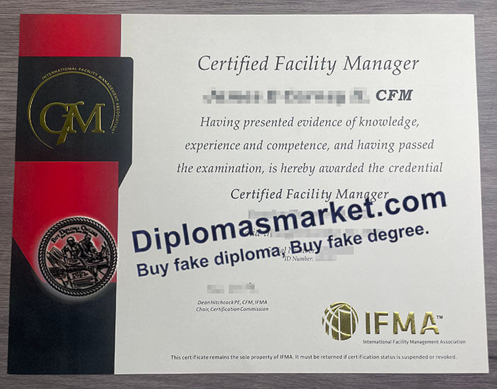 Certified Facility Manager certificate