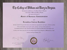 Offer College of William and Mary degree, Buy MBA degree.