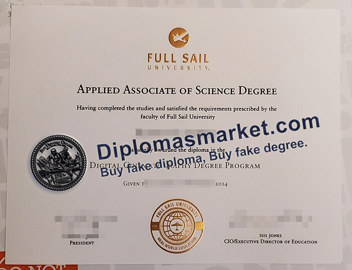 Full Sail University diploma