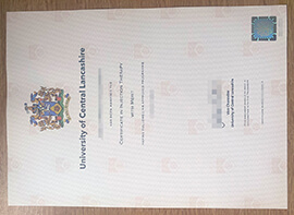 Purchase University of Central Lancashire degree certificate