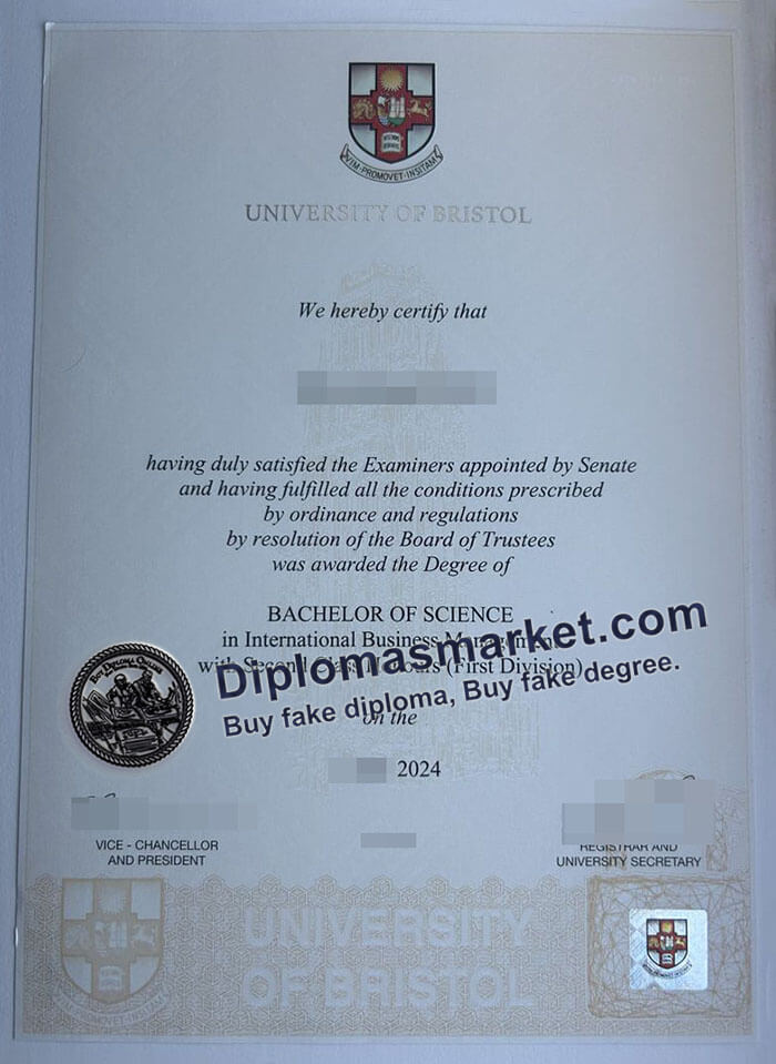 University of Bristol diploma