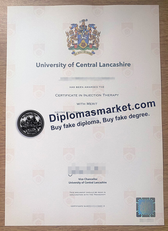 University of Central Lancashire diploma